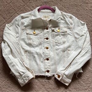Universal Thread Cotton Blend Distressed Denim Jacket Women’s Size M